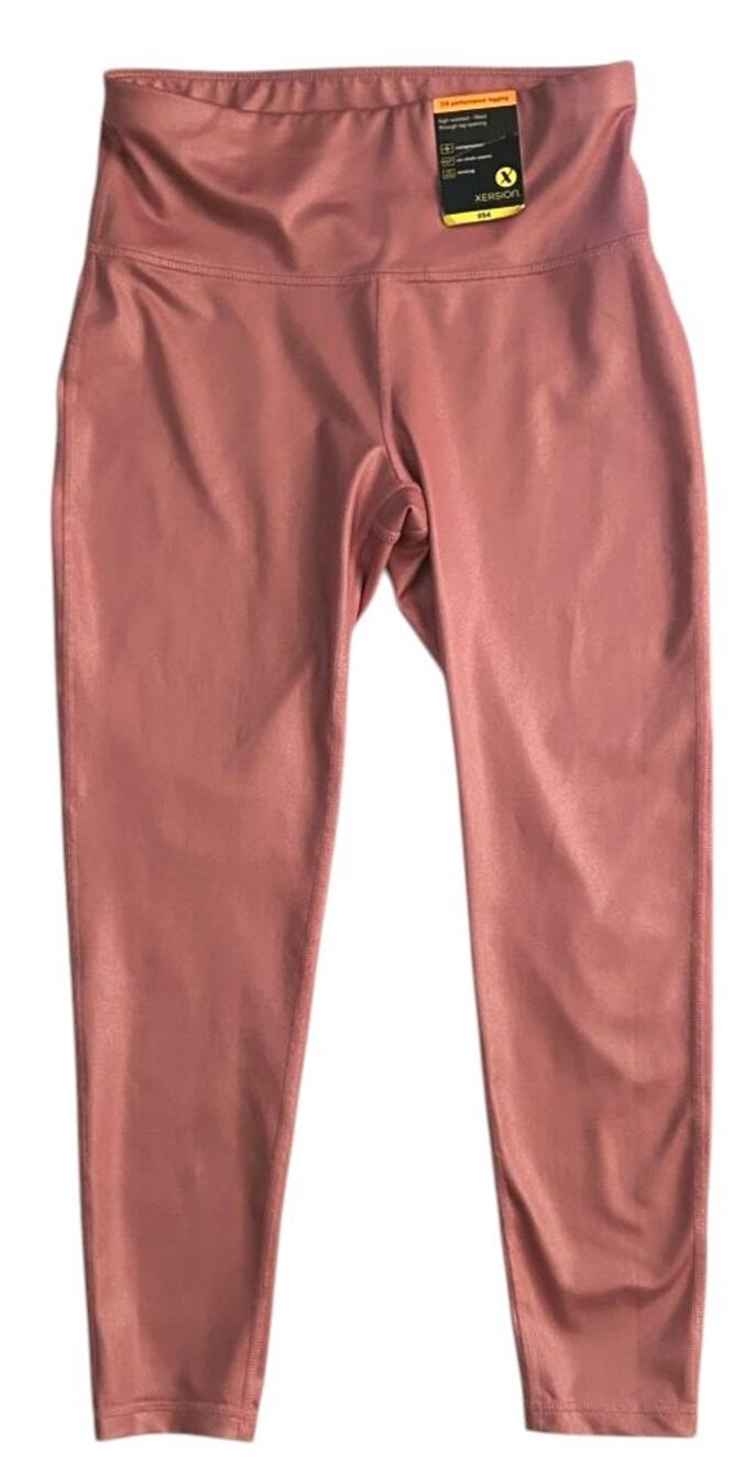 NWT Xersion High-Waist Fitted Compression Pink Leggings Women's Medium